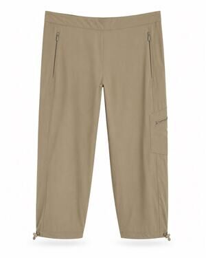 Title Nine Women’s Size 10 Olive Green Nylon Stretch Cargo Capri Pants USA